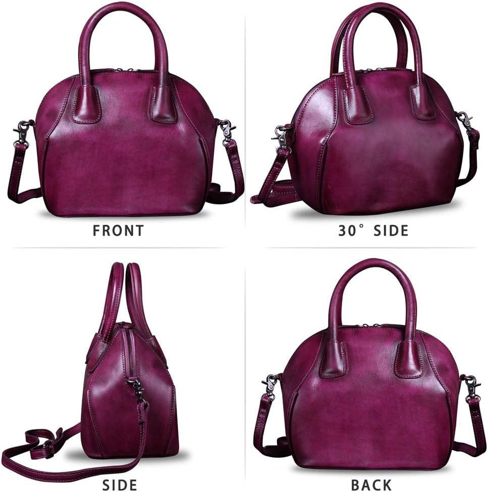 Genuine Leather Handbags for Women Top Handle Satchel Purses Ladies Shoulder Bag Handmade Vintage Crossbody Bag