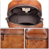 Genuine Leather Backpack for Women Vintage Real Leather Knapsack Purse Shoulder Rucksack Fashion Daypack Bag (Brown)