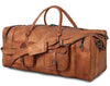 Leather Duffel Bag 30 Inch Large Travel Bag Gym Sports Overnight Weekender Bag by Komal S Passion Leather