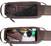 Leather Toiletry Bag for Men & Women - Shaving Dopp Kit Travel Case Cosmetic Makeup Wash Bag by