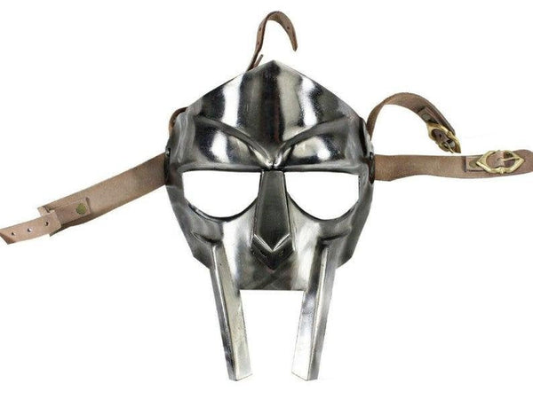 MF DOOM Gladiator Steel Mask – Handmade Wearable Full-Size, Cosplay (Silver & Golden)