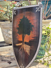 Handcrafted Tree of Life Viking Shield Wall Decor – Medieval Wooden Shield Art