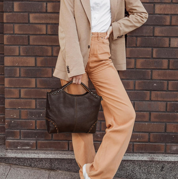 Leather Satchel Bags for Women Designer Crossbody Bag Tote Purses with Compartments Women’S Top Handle Handbags