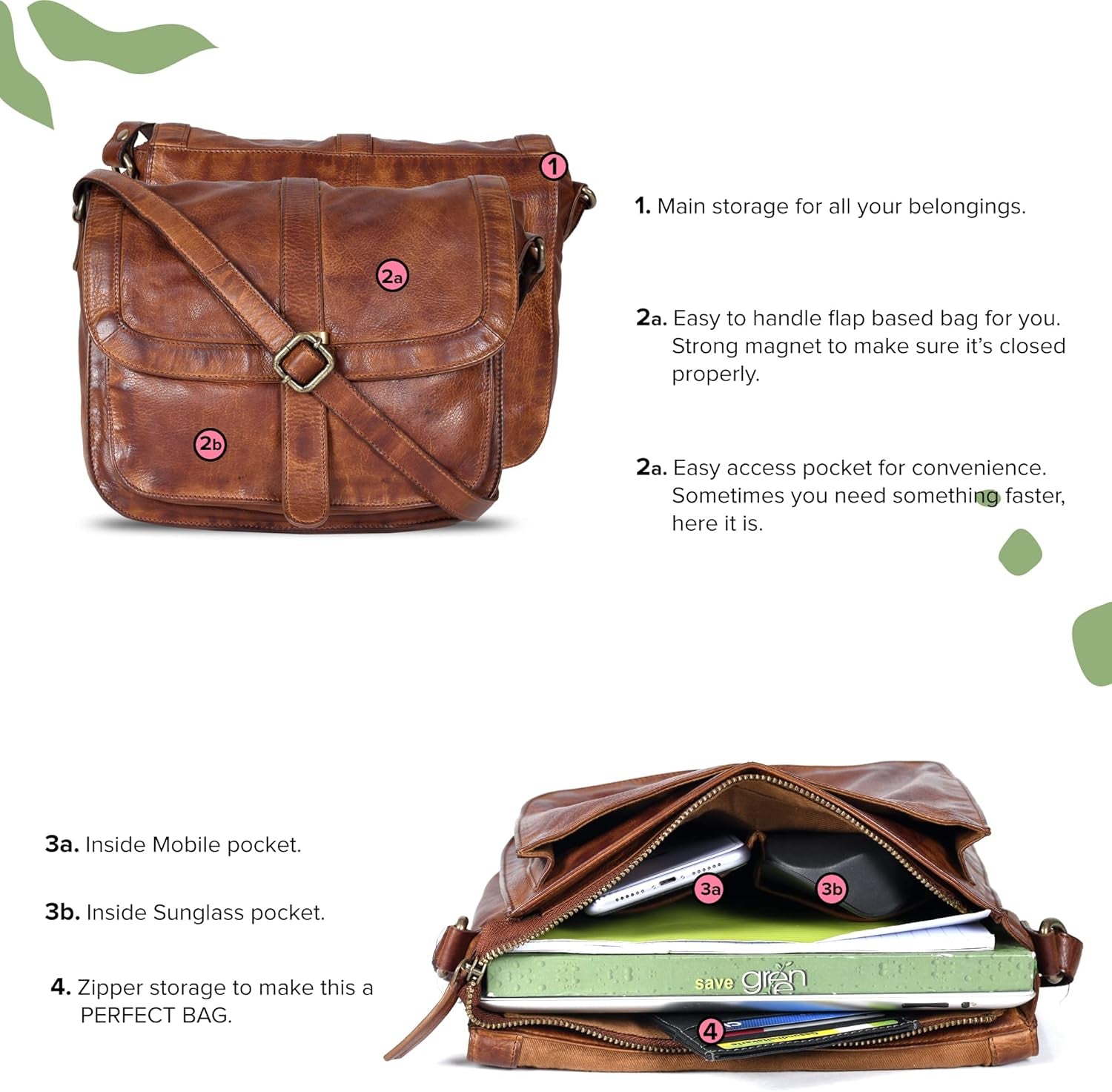 Real Leather Crossbody Bags for Women - Slim Wallet & Cross over Purse Shoulder Bag Women'S Handbags Sling Christmas Gift Tan