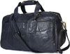 Aaron Leather Duffle Bag for Men, 30L Overnight Weekender Garment Duffel Bags for Travel, Carry on Mens Weekend Bag for Traveling, Gym, Luggage Bag, Perfect Classic Gift for Father'S Day - Navy Blue