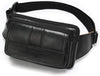 Fanny Pack for Men and Women, Leather Sling Waist Bag for Hiking Running Travel - Durable Cowhide Leather