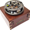 Nautical Sundial Compass in Rosewood Case – Vintage Gift for Explorers
