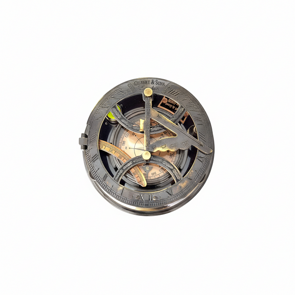 Nautical Sundial Compass in Rosewood Case – Vintage Gift for Explorers