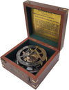 Nautical Sundial Compass in Rosewood Case – Vintage Gift for Explorers