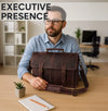 Leather Messenger Bag for Men 16" Laptop Office Business Briefcase Leather Computer Work Bag Shoulder Satchel by