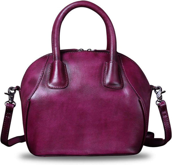 Genuine Leather Handbags for Women Top Handle Satchel Purses Ladies Shoulder Bag Handmade Vintage Crossbody Bag