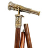 Vintage Telescope Walking Stick with Working Brass Telescope & Compass – 3-in-1 Collapsible Design Antique Finish