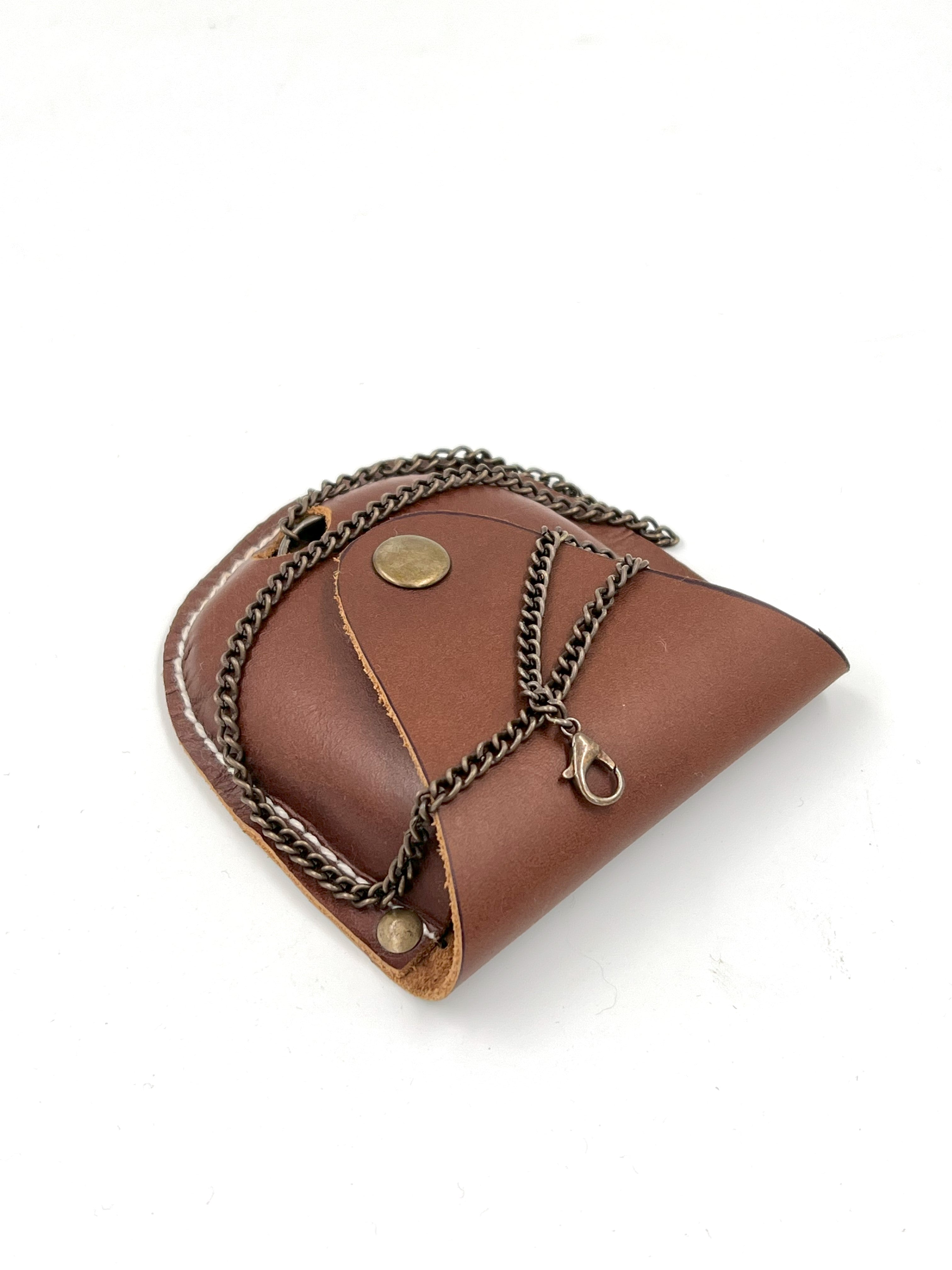 Victoria London Antiqued Brass Pocket Watch – Timeless Elegance in a Leather Case