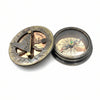 Handcrafted Stanley London Replica sundial compass with wooden box
