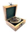Handcrafted Stanley London Replica sundial compass with wooden box