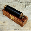 Vintage model Brass Pocket Telescope With Wooden Box