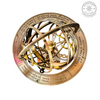 Large Brass Armillary Sphere 18" with Compass – Antique Nautical Globe & Astrolabe Decor