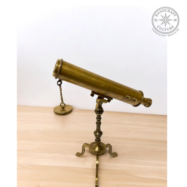 Tripod Telescope Brass Antique Finish - Handcrafted