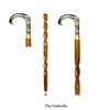 Handmade Spiral Rope Style Victorian Handcrafted Head Brass Walking Sticks.
