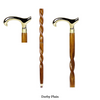 Handmade Spiral Rope Style Victorian Handcrafted Head Brass Walking Sticks.