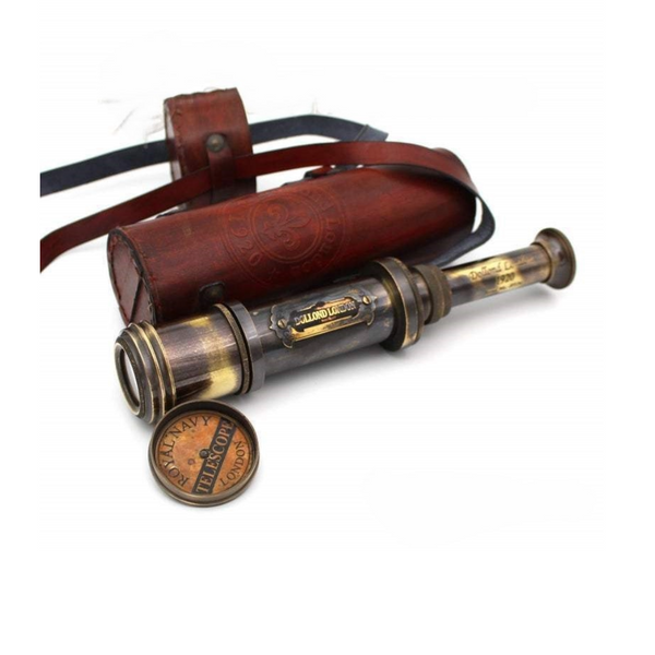 Pirate Brass Telescope with Leather bag