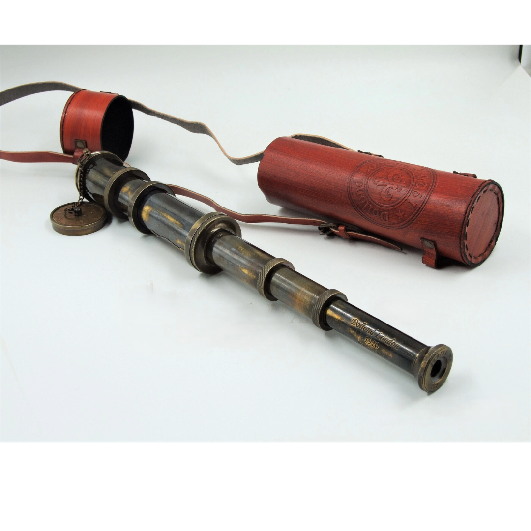 Pirate Brass Telescope with Leather bag