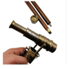 Vintage Telescope Walking Stick with Working Brass Telescope & Compass – 3-in-1 Collapsible Design Antique Finish