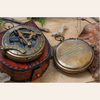 PERSONALIZED SUNDIAL COMPASS - CUSTOMIZABLE ENGRAVING  GIFT WITH BAG