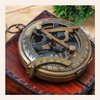 PERSONALIZED SUNDIAL COMPASS - CUSTOMIZABLE ENGRAVING  GIFT WITH BAG