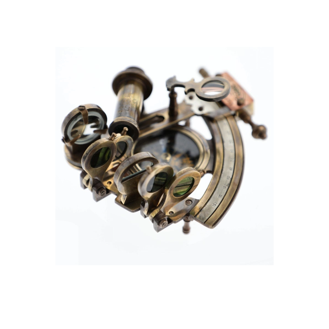 Functional Maritime Sextant – Antique Brass Replica for Collectors & Explorers