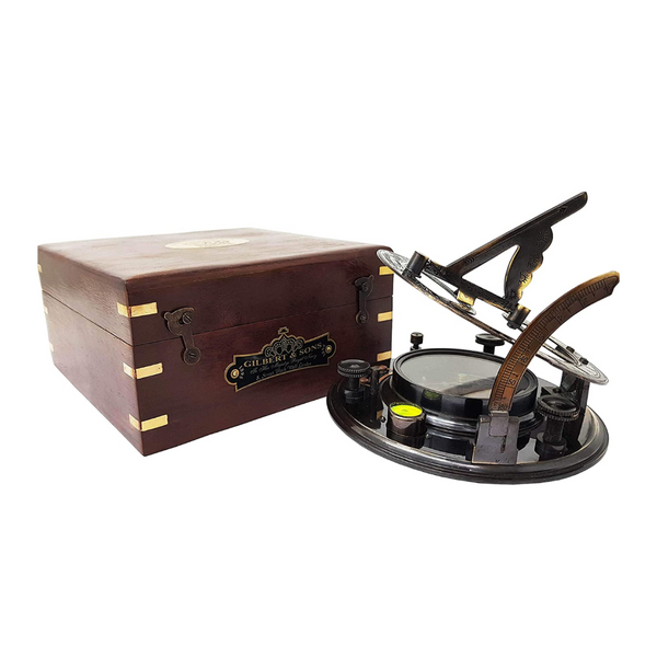 Nautical Sundial Compass in Rosewood Case – Vintage Gift for Explorers