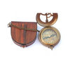 SUNDIAL COMPASS WITH LEATHER BAG