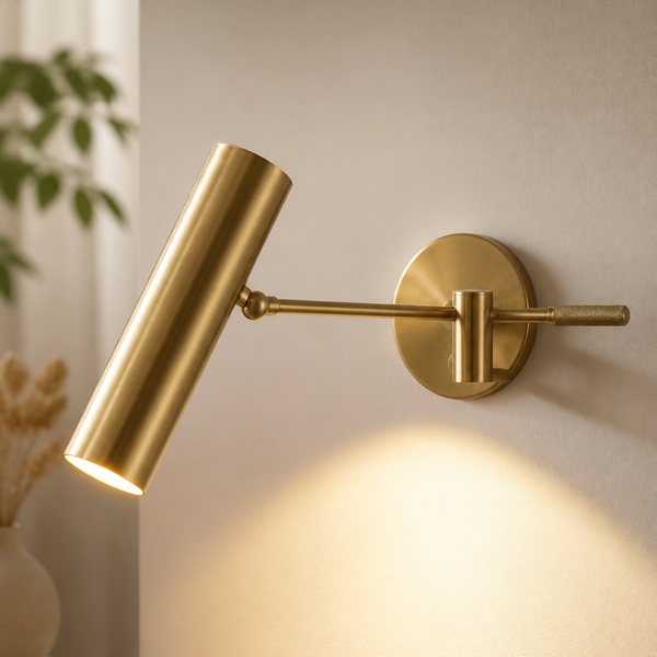 Handmade Brass Swing Arm Wall Light, Modern Sconce, Stillnovo Style