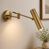 Handmade Brass Swing Arm Wall Light, Modern Sconce, Stillnovo Style