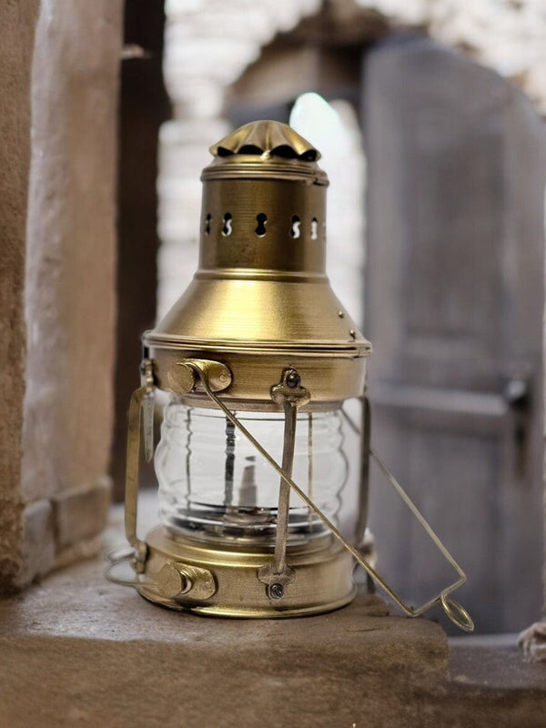 Antique Finish Nautical Ship Lantern Lamp, Maritime Charm for Your Home or Boat