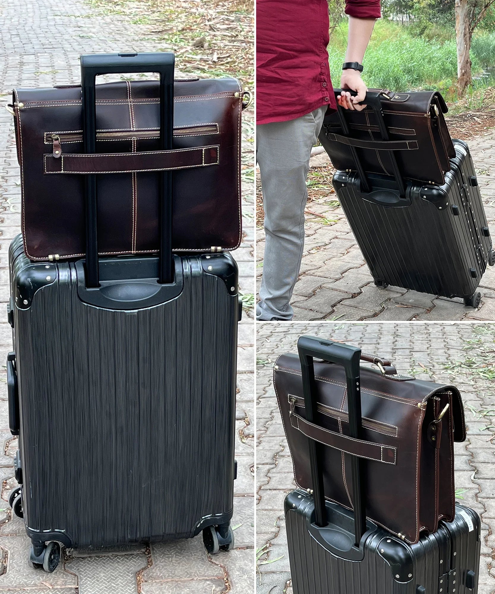 Leather Messenger Bag for Men 16