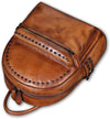 Genuine Leather Backpack for Women Vintage Real Leather Knapsack Purse Shoulder Rucksack Fashion Daypack Bag (Brown)