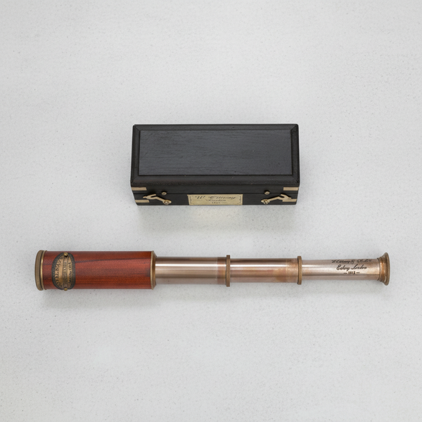 Antique Royal navy LONDON 1915 Model Brass Telescope with Wooden Box Vintage Maritime Collapsing Spyglass