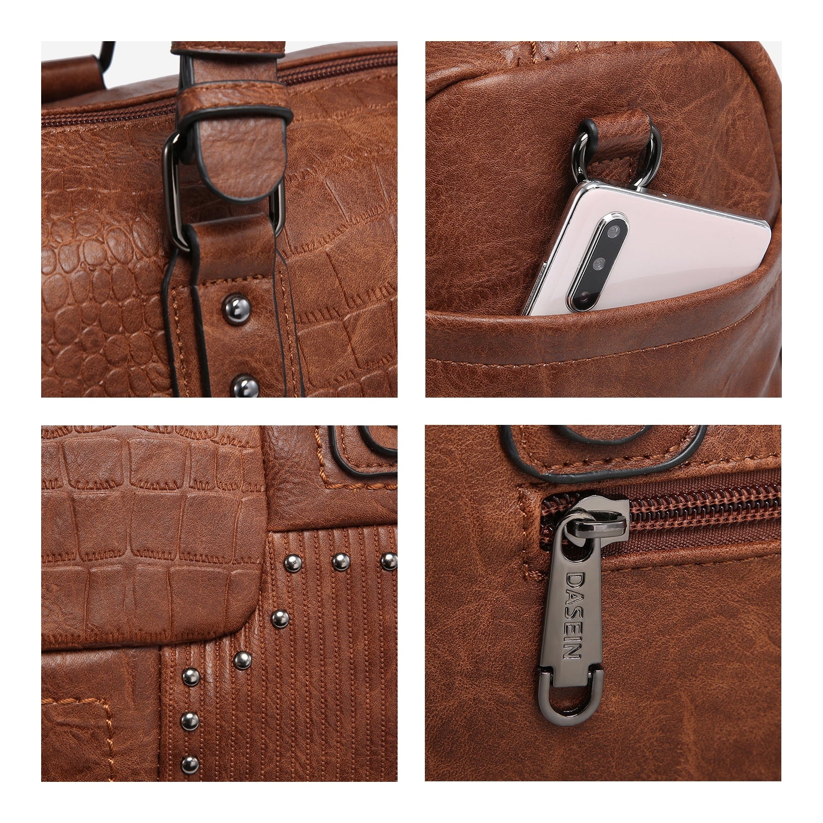 Women Soft Vegan Leather Barrel Bags Large Top Handle Totes Satchel Handbags Shoulder Purse