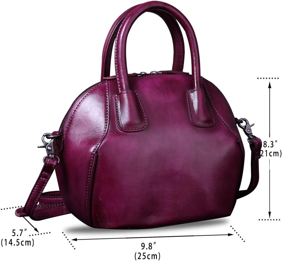 Genuine Leather Handbags for Women Top Handle Satchel Purses Ladies Shoulder Bag Handmade Vintage Crossbody Bag