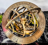 Large Brass Armillary Sphere 18" with Compass – Antique Nautical Globe & Astrolabe Decor