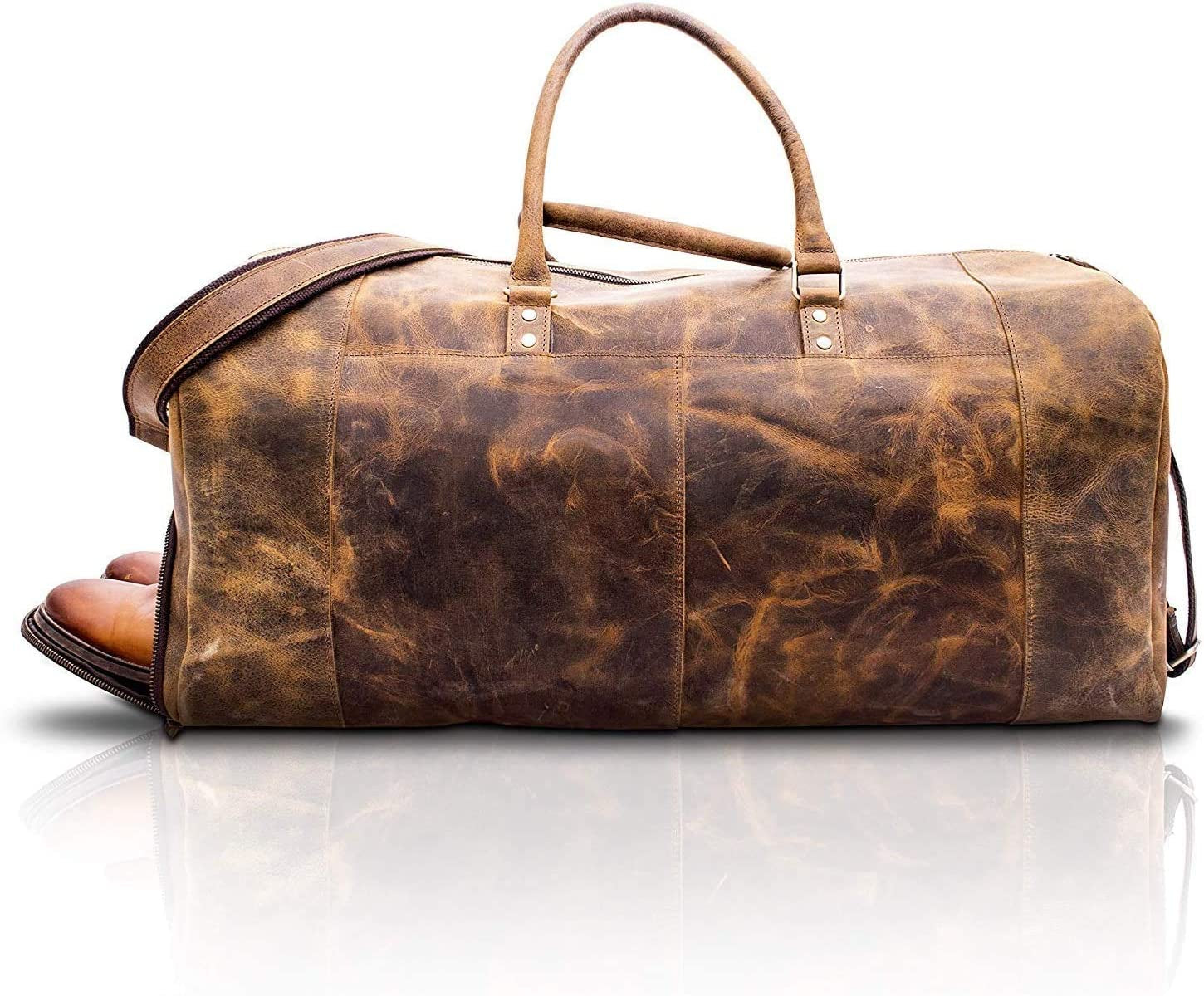 Genuine Leather Travel Duffel Bag