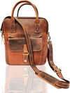 Full Grain Buff Leather Messenger Bag for Men and Women Shoulder Bags for Business|Travel|Office