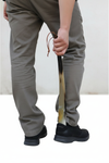 Horn shoehorn in use - right shoe rear view