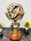 Large Brass Armillary Sphere 18" with Compass – Antique Nautical Globe & Astrolabe Decor
