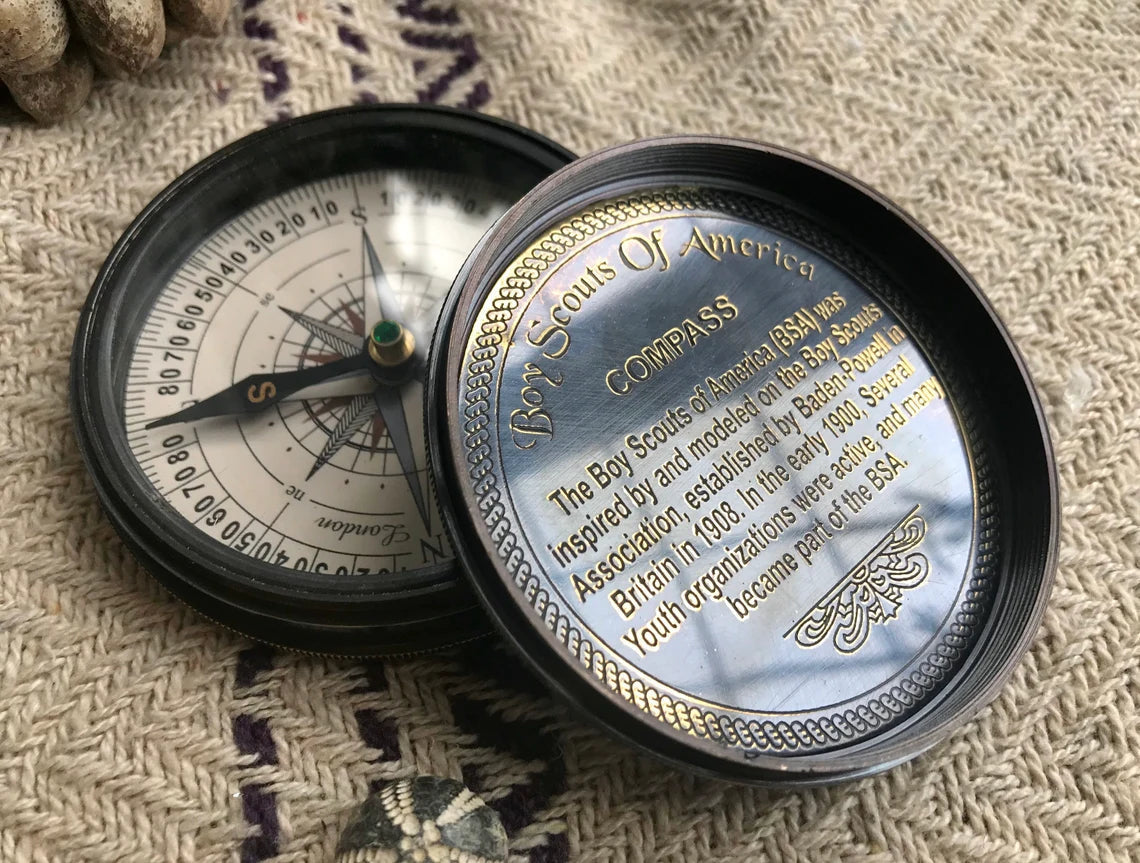 Handcrafted Boy Scouts Compass