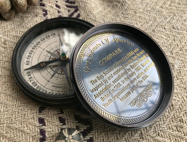 Handcrafted Boy Scouts Compass