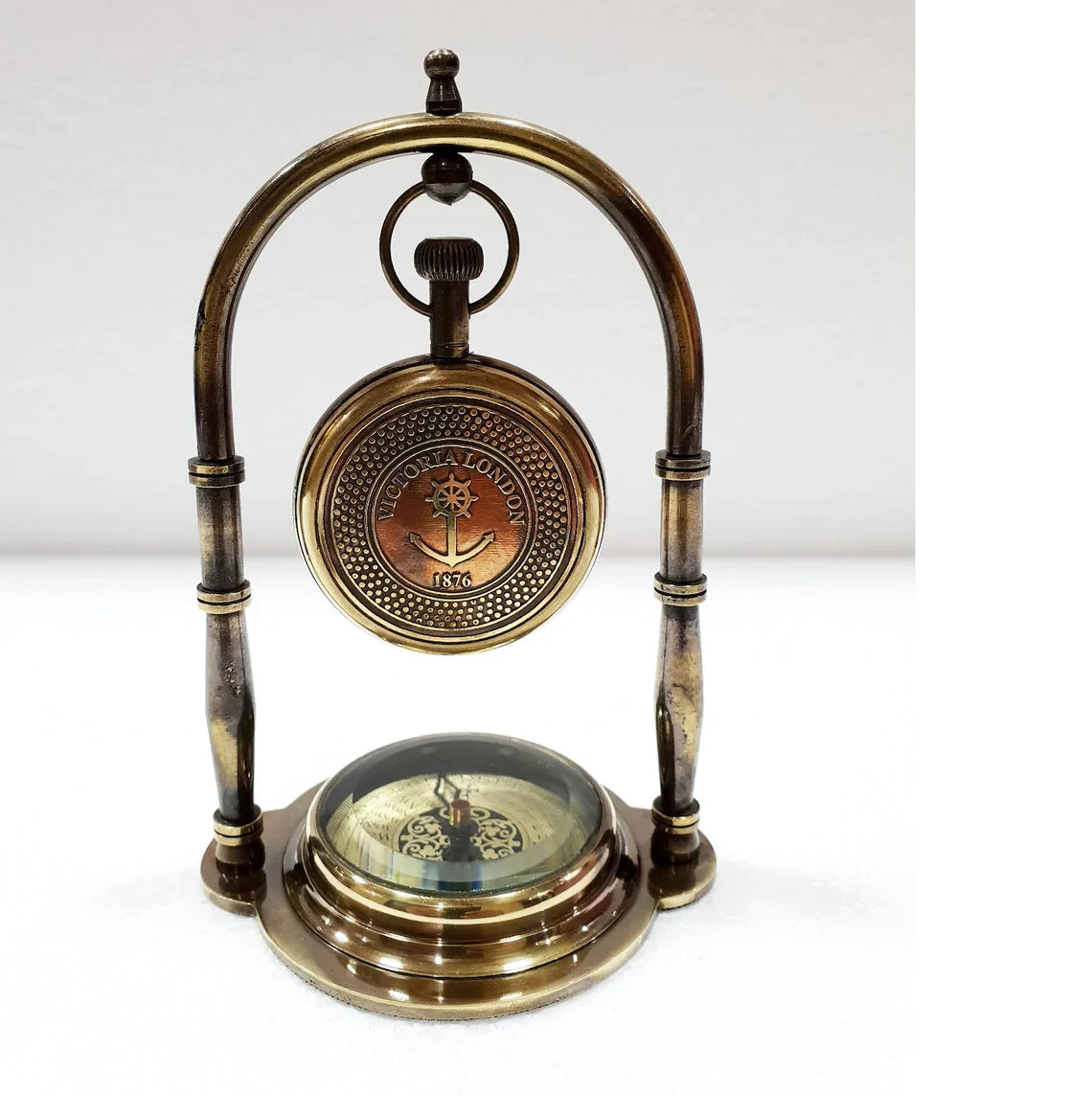 Victorian Antique Model Nautical Maritime Ship Desk Clock