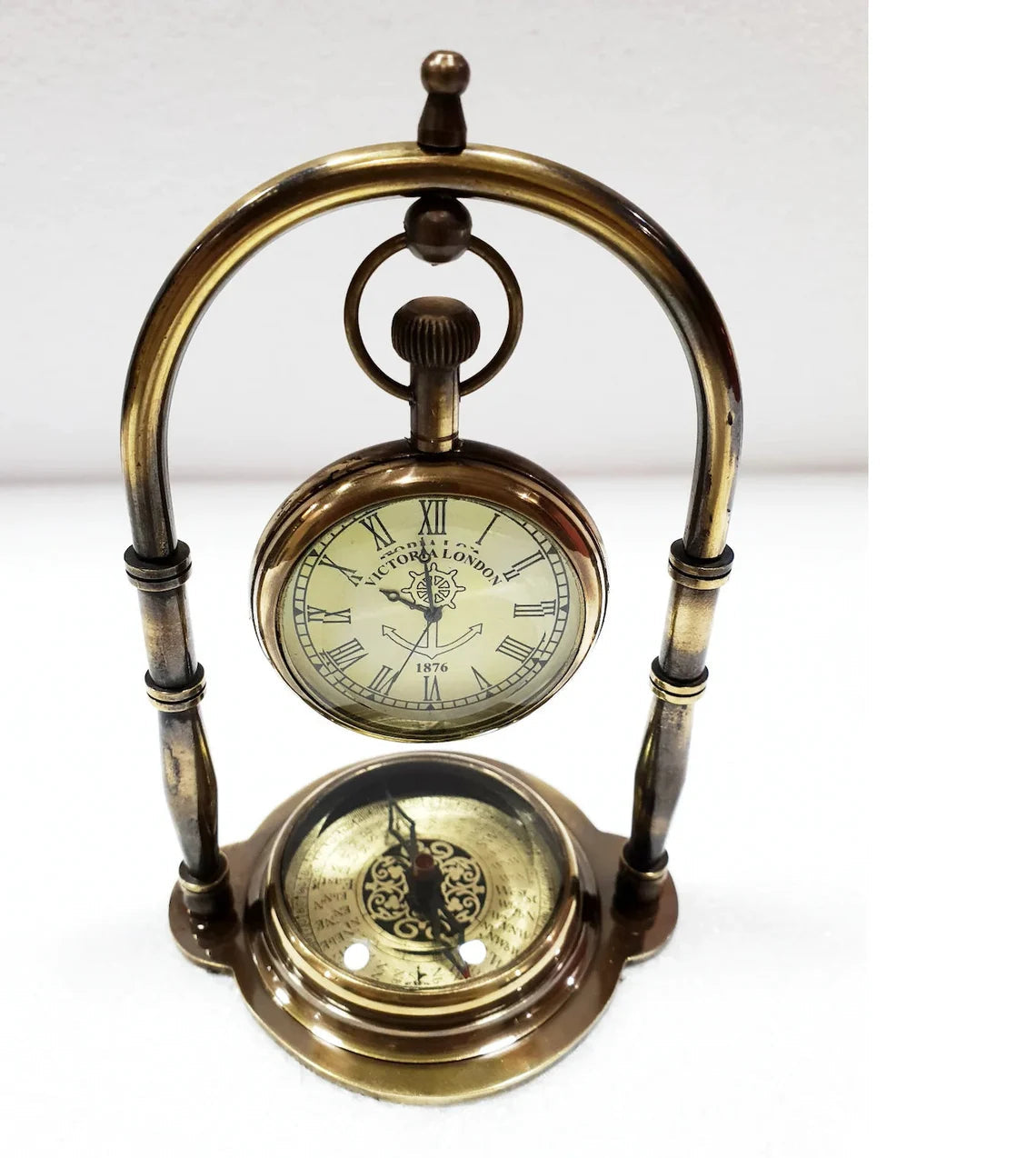 Victorian Antique Model Nautical Maritime Ship Desk Clock