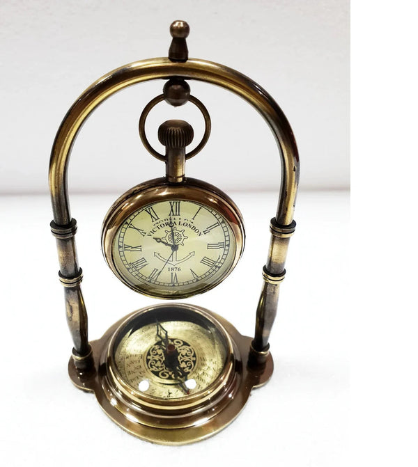 Victorian Antique Model Nautical Maritime Ship Desk Clock